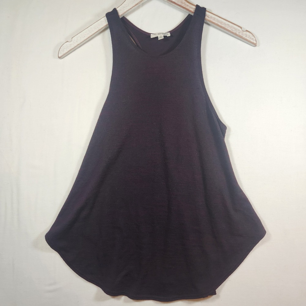 Wilfred Free Aritzia Racerback Tank Top Burgundy Space Dye Trapeze XS